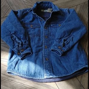 Fleece lined jean shirt